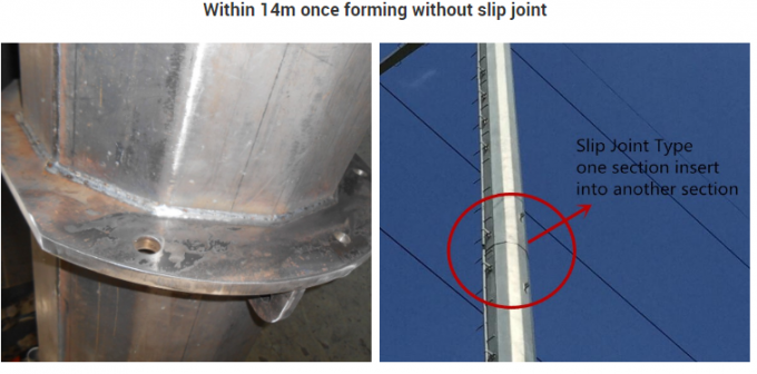 1-30mm Galvanised Electric Steel Pole For Power Transmission With Flange And Anchor Bol 9