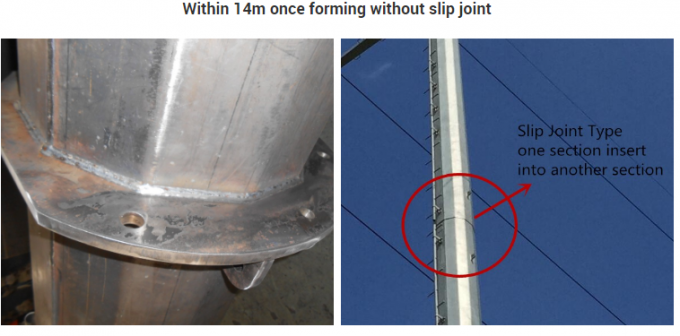 Q345 Q235 GR65 Steel Power Pole , Electric Steel Unitity Pole Long Serive Lifetime 8