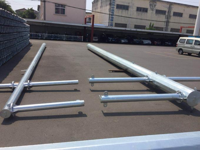 12M 16KN Steel Tubular Electric Pole For Electrical Distribution Line Transmission Project 1