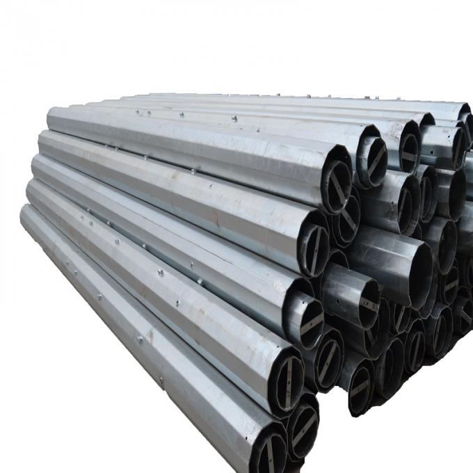 Custom Transmission Line Galvanised Steel Pole 25 Footer 30 Footer 35 Footer 0