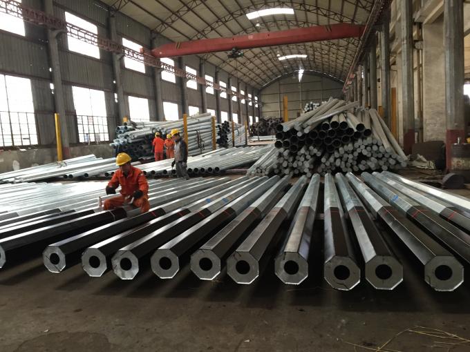 Power Transmission Line Steel Electric Galvanised Poles With Custom Design PLS 0