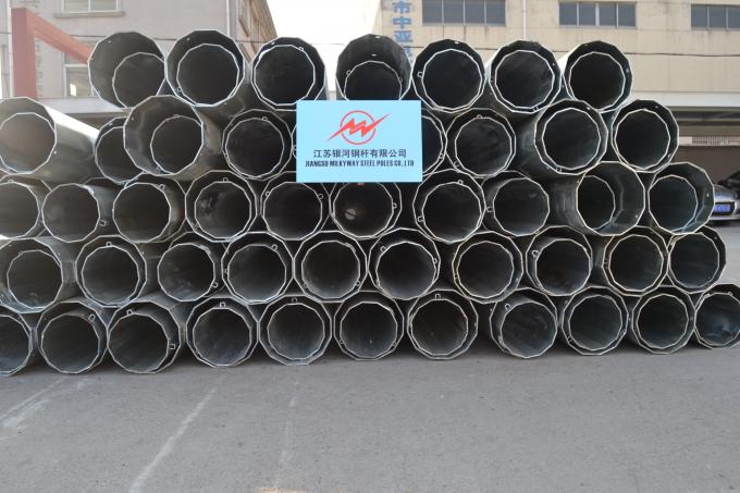 132KV Q345 Bitumen Electrical Power Pole For Transmission Line Project 0