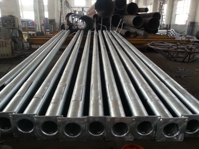 132KV Q345 Bitumen Electrical Power Pole For Transmission Line Project 6