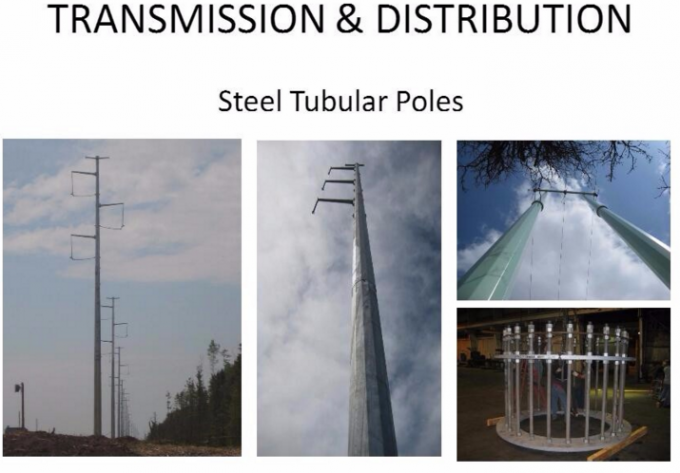 69KV 45FT 2 Segements Electric Galvanized Steel Pole Philippines NEA Standard 1