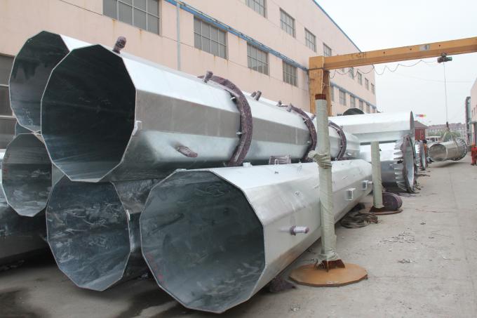 20m 24m 27m 30m Galvanized Metal Pole , Transmission Line Poles Long Life 0