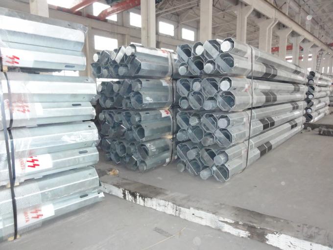 15m 510kg 3.8mm Thickness Electrical Power Pole , Electric Service Pole With FRP 0