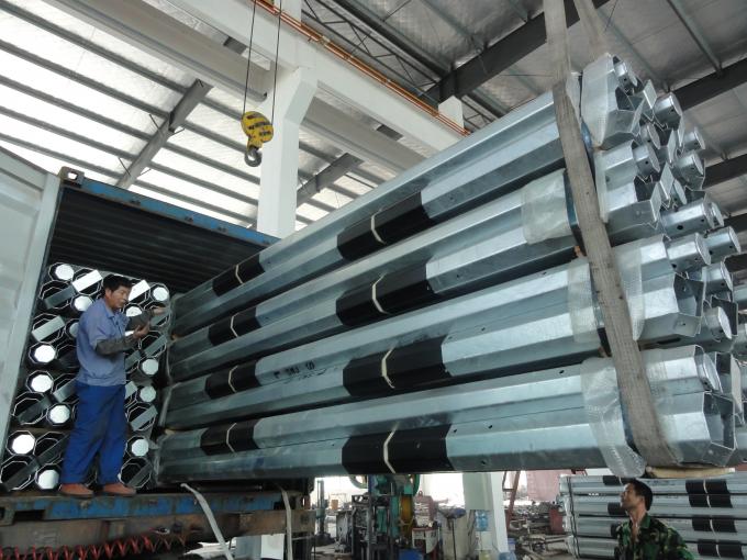 NEA Standard Utility Power Poles With Hot Dip Galvanizing For Long-lasting Transmission 0