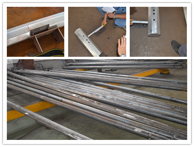 18m 22m 132kv Round Hot Dip Galvanised Metal Pole For Transmission Line 0