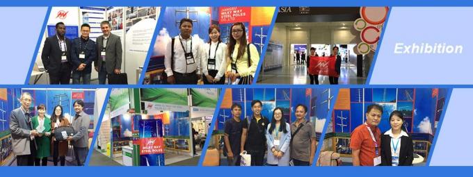 138kv Electrical Supplies Transmission Line Steel Round Power Pole With Q460 Material 2