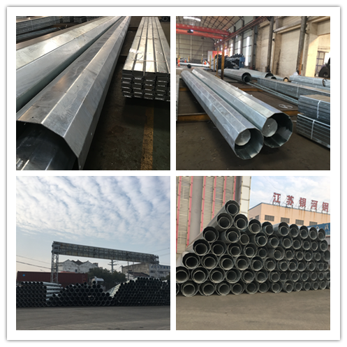 NEA Standard Galvanized Electrical Steel Poles Distribution Line 69KV Q345 0