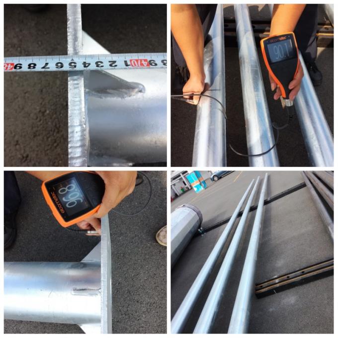 Construction Conical Steel Tubular Transmission Line Poles With ASTM A123 Galvanizing 1