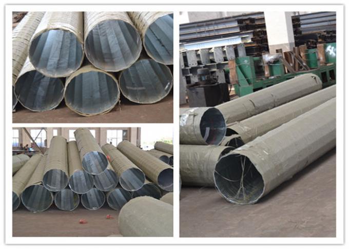 10kv - 550kv Steel Tubular Pole With Galvanization Surface Treatment 0