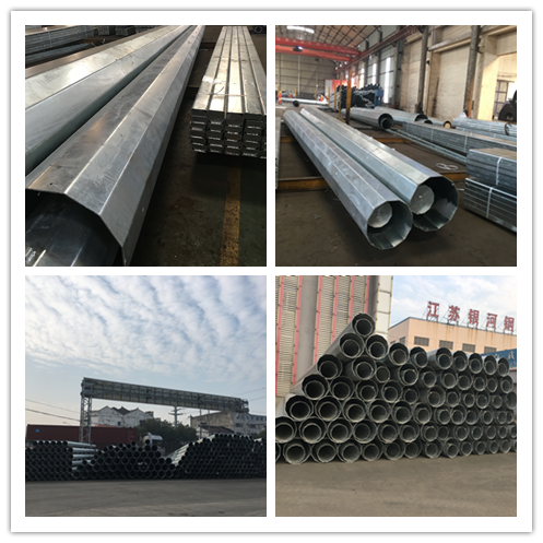 25m Gr65 Material Steel Transmission Poles , Lattice Welded Steel Power Pole 0