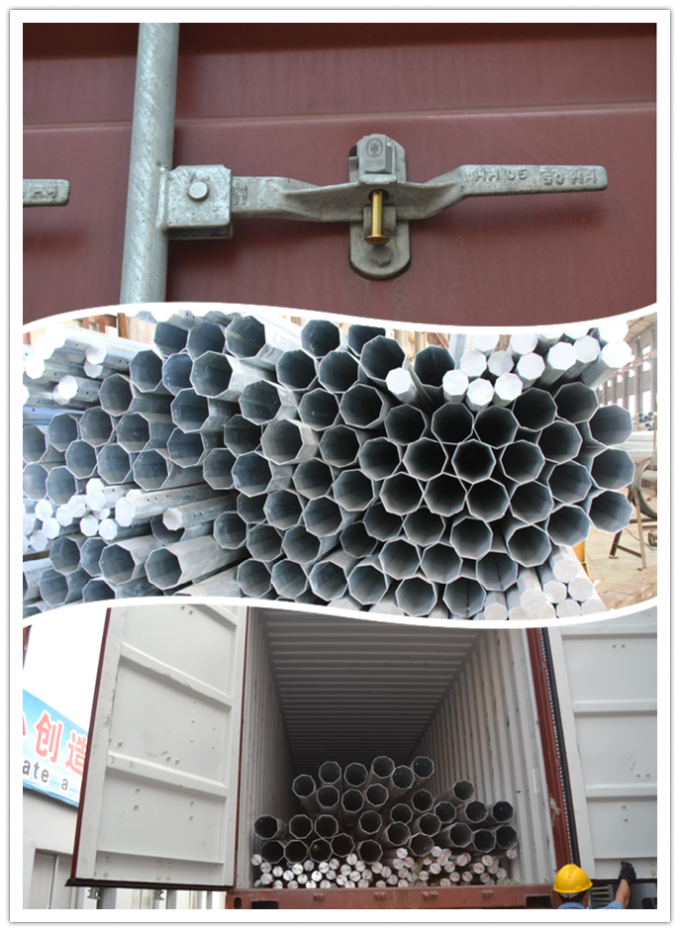 Electric Steel Concrete Power Transmission Poles , Spun Prestressed Concrete Pole 1