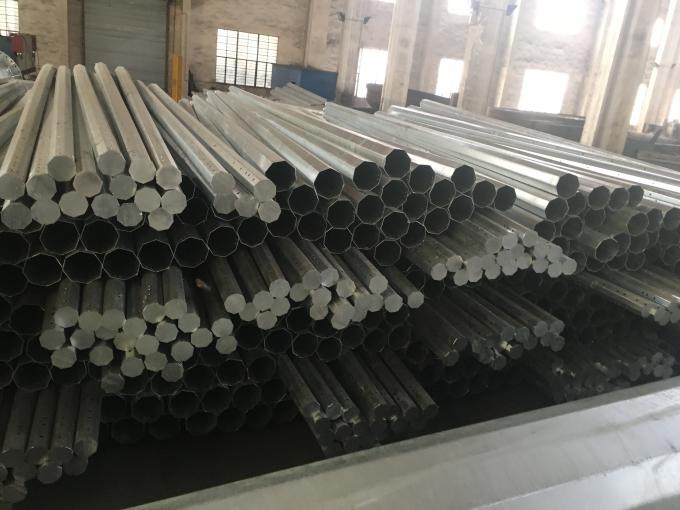 Q345 Q460 Galvanized Steel Pole With 160Km/H Max Wind Velocity 1