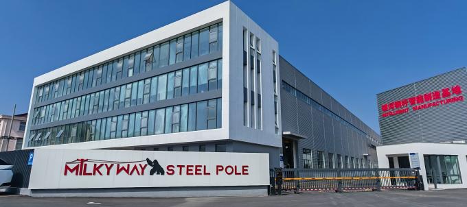 9m 200dan 400dan 650dan Galvanized Transmission Electrical Metal Pole For Distribution Line 1