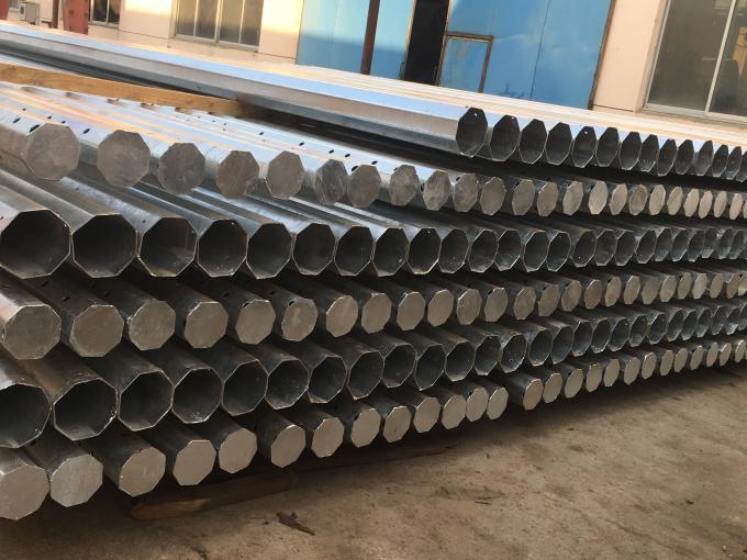 16m 18m Height Conical Electrical Power Pole 5mm Thickness ASTM A123 Galvanization Standard 1