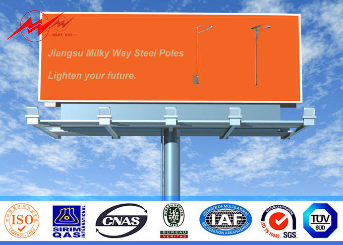 Single Sided Steel Structure Outdoor Billboard Advertising For Highway 1