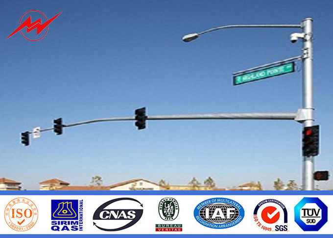Cast Aluminum Street Light Pole 5-15m 132KV  Traffic Control Signs Customized Color 0