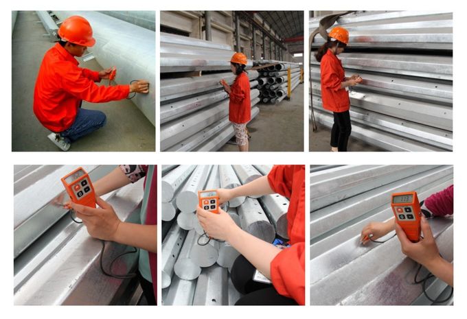 550V Steel Power Pole 2.75mm 8mm Galvanization Thickness 3